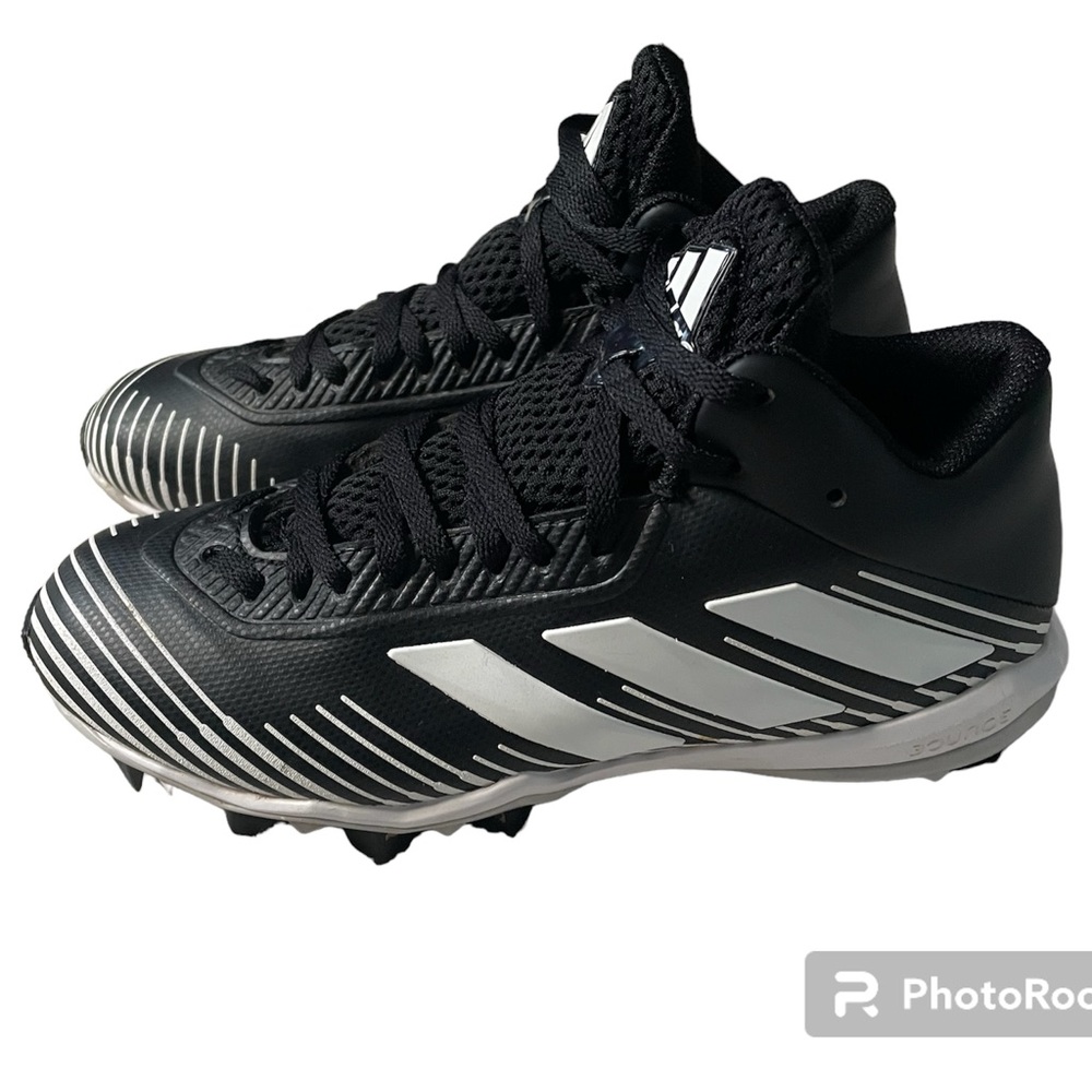 Addidas Youth Football Cleats - 606001 White & Black Tiger Zubaz Kid Sz 3